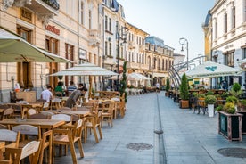 Photo of aerial view of the old Timisoara city center, Romania.