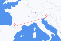 Flyg från Ljubljana till Lourdes (kommun i Brasilien, São Paulo, lat -20,94, long -50,24)