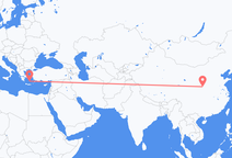 西安からサントリーニ島行きのフライト