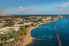 Photo of the seafront and the city of Limassol on a Sunny day, Cyprus.