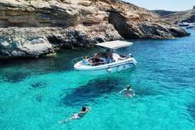 Malta/Gozo:Comino,Crystal/BlueLagoon&Caves Private Boat trip