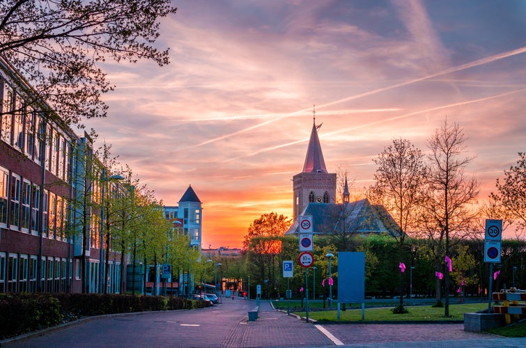 photo of beautiful sunset in Ede, Gelderland, Netherlands.