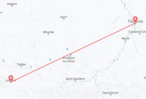 Flyrejser fra Lourdes, Frankrig til Toulouse, Frankrig