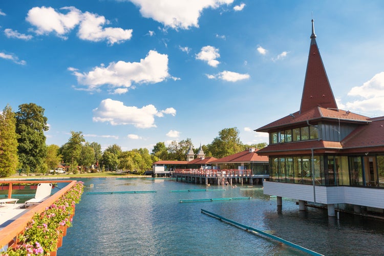 photo of  view of Lake Heviz thermal bath.