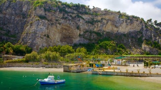 photo of Massa Lubrense and the Cathedral, Punta Lagno region, Sorrento peninsula, Italy.