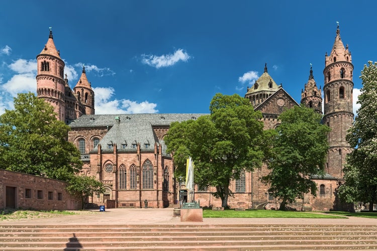 St. Peter's Cathedral (Worms Cathedral) in Worms, Germany. This Imperial Cathedral (Kaiserdom) was built from about 1130 to 1181.