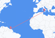 Flights from Paramaribo to Palermo