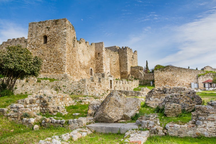 Photo of old historic castle of Patras in Achaea on Peloponnese in Greece.