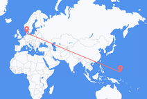 Voos do estado de Chuuk, Micronésia para Billund, Dinamarca