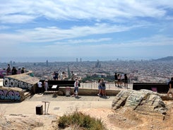 Scenic aerial view of the Agbar Tower in Barcelona in Spain.