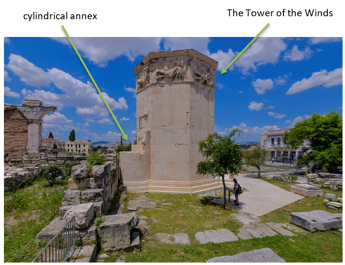 photo of view of Horologion of Andronikos Cyrrhestes,Athens Greece.
