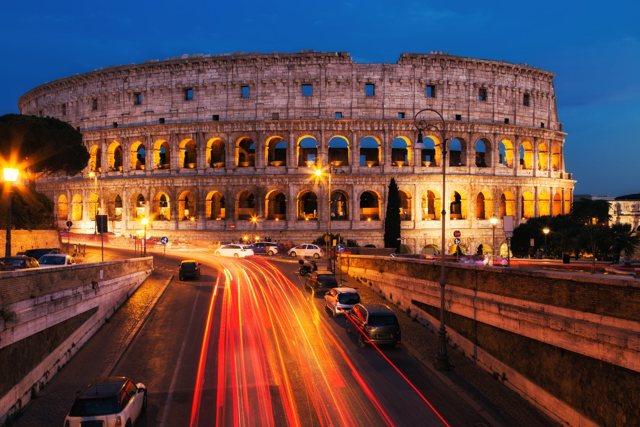 Colosseum in Rome at night.jpg