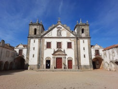 photo of panoramic view of Sesimbra, Setubal Portugal on the Atlantic Coast.