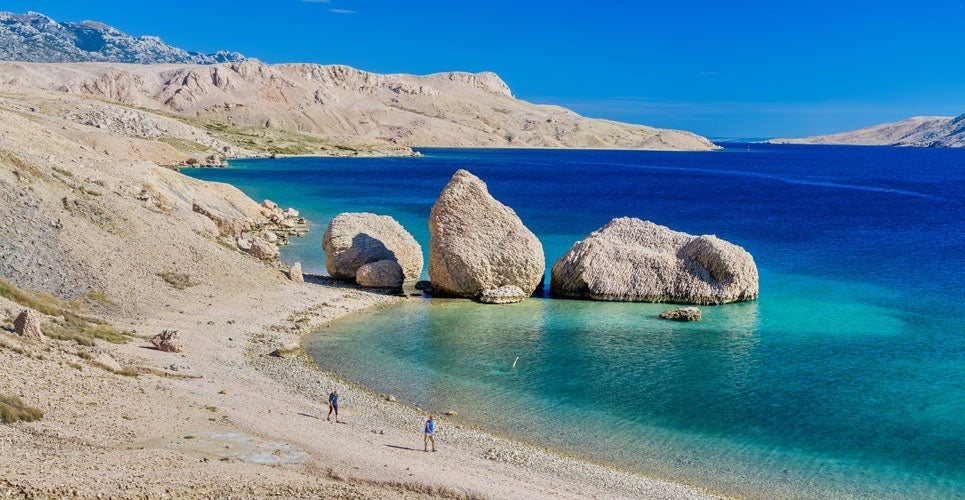 The Adriatic coast of Croatia in the village of Sveti Juraj in Lika-Senj county. 