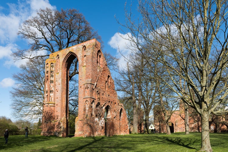 Photo of historical monastery ruin Eldena in Greifswald, Germany.