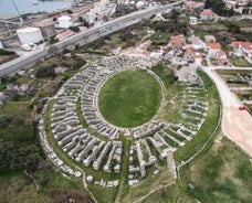 Split city beaches aerial view, Croatia.