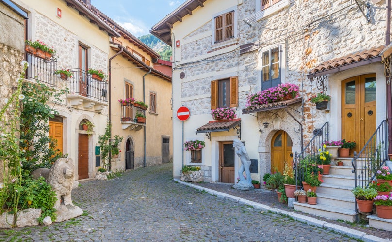 Scenic sight in Pescasseroli, Abruzzo National Park, province of L'Aquila. Italy