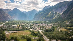 Huisjes in Le Bourg-d'Oisans (Frankrijk)