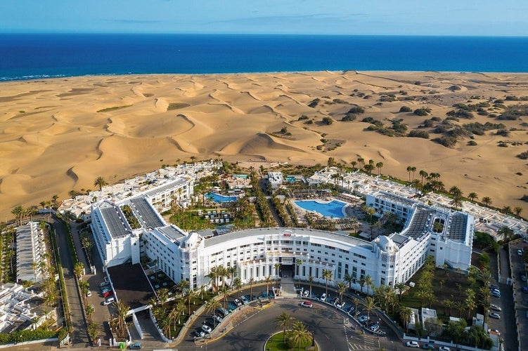 Landscape with Maspalomas town , Gran Canaria, Canary Islands, Spain