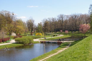 Photo of the beautiful old square in Rzeszow, Poland.