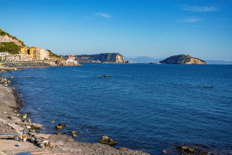 Bay of Pozzuoli and the Nisida Island, viewed from the seafront