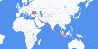 Christmas Island to Turkey