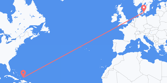 Turks & Caicos Islands to Denmark