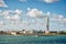 photo of beautiful cityscape of Malmo with Turning Torso in Sweden.