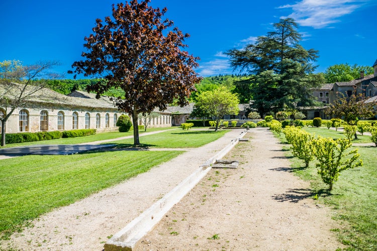 photo of view of Chartreuse Abbey of Valbonne, Gard, Occitanie, France.