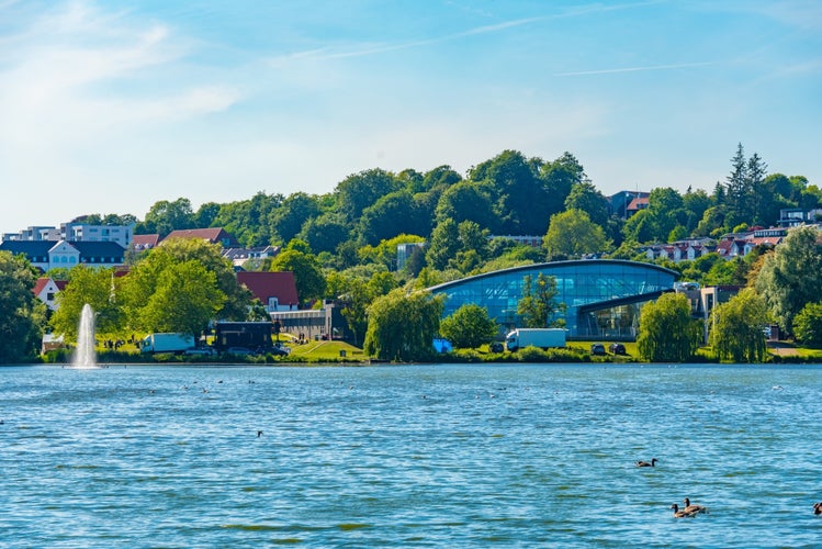 photo of view of Villas on a shore of Kolding, Denmark.