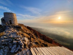 Photo of town of Volosko seafront view, Opatija riviera of Croatia.