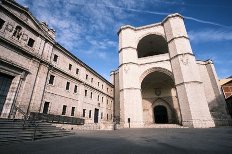 Photo of San Benito Church in Valladolid, Spain.