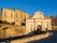 Bergamo, Italy. The old town. One of the beautiful city in Italy. Landscape at the old gate Porta San Giacomo during sunrise