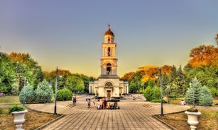 Beautiful summer view of centre Chisinau.