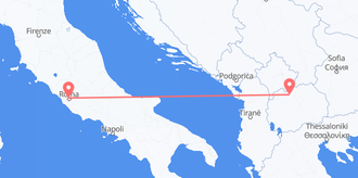 Vols de l’Italie en Macédoine du Nord