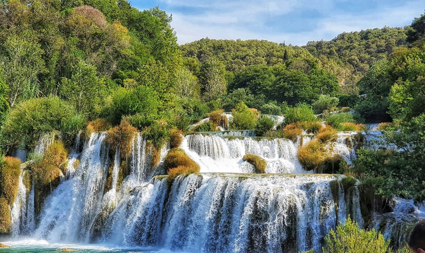 photo of Krka waterfall in Grad Skradin, Croatia.