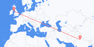 インドからマン島へのフライト