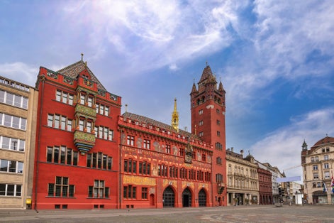 Photo of town Hall of Basel, Switzerland.