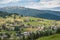 photo of village of Hirschegg in the Kleinwalsertal, Vorarlberg, Austria, with Gottesackerplateau in the background.