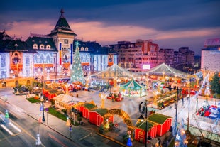 Photo of the Small Square piata mica, the second fortified square in the medieval Upper town of Sibiu city, Romania.