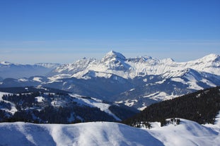 photo of a beautiful view of the Les Saisies, Savoie, France.