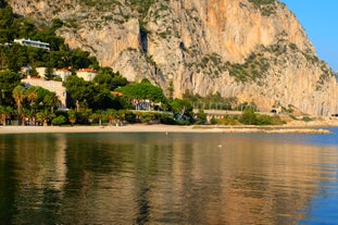 photo of an aerial panoramic view on marina in Beaulieu sur Mer, France.