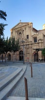 Photo of Murcia city centre and Segura river aerial panoramic view. Murcia is a city in south eastern Spain.
