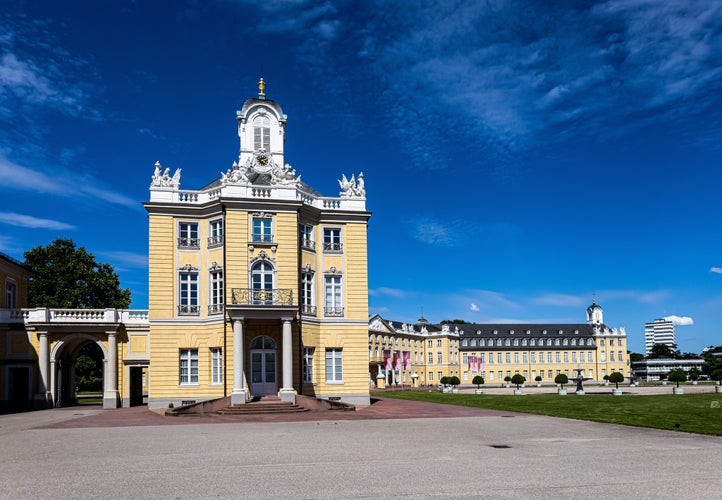 photo of view of Karlsruhe Palace.City of Karlsruhe Germany.