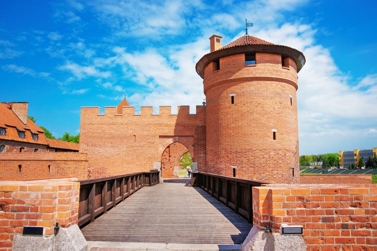 One of the Entrances into Malbork Castle also called as Marienburg, Teutonic Order, Pomerania, Poland.