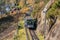 The Fløibanen funicular railway in the city of Bergen in western Norway.