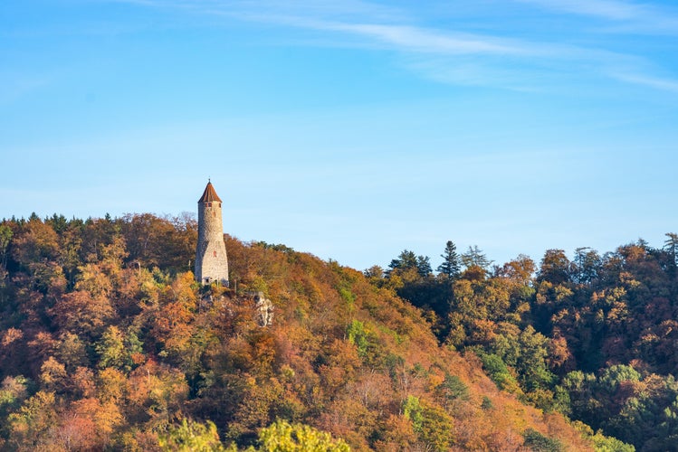 Photo of View of the Ödenturm, in Geislingen an der Steigen, in southern Germany.