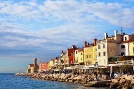 Piran & Panoramic Slóvenska strönd frá Trieste