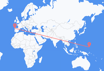 Vuelos de Estado de Chuuk, Micronesia hacia Santiago De Compostela, España