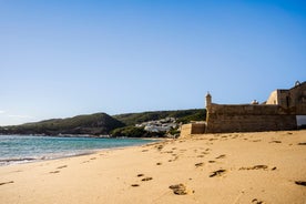 photo of panoramic view of Sesimbra, Setubal Portugal on the Atlantic Coast.